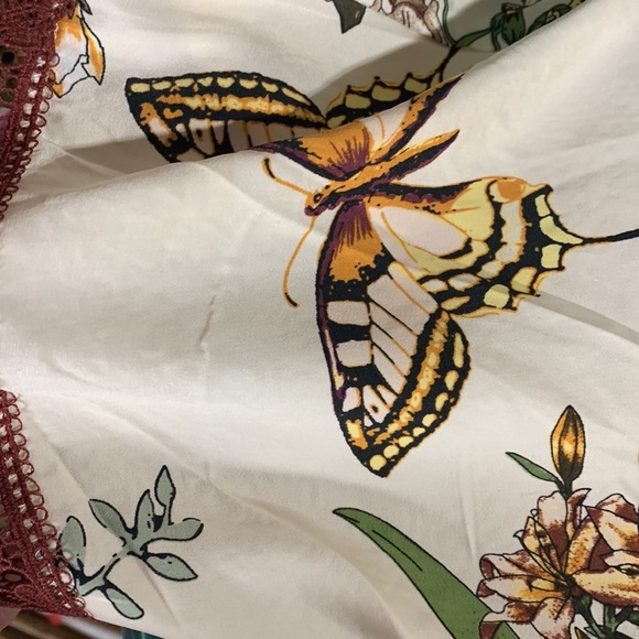 New Anthropologie Tiny Botanical Butterfly Print Jumpsuit XS NEW - Picture 6 of 8